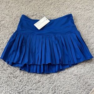 Blue Pleated Skirt